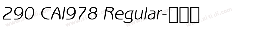 290 CAI978 Regular字体转换